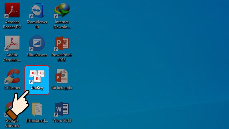 Unikey Icon File cách hiển thị unikey trên taskbar