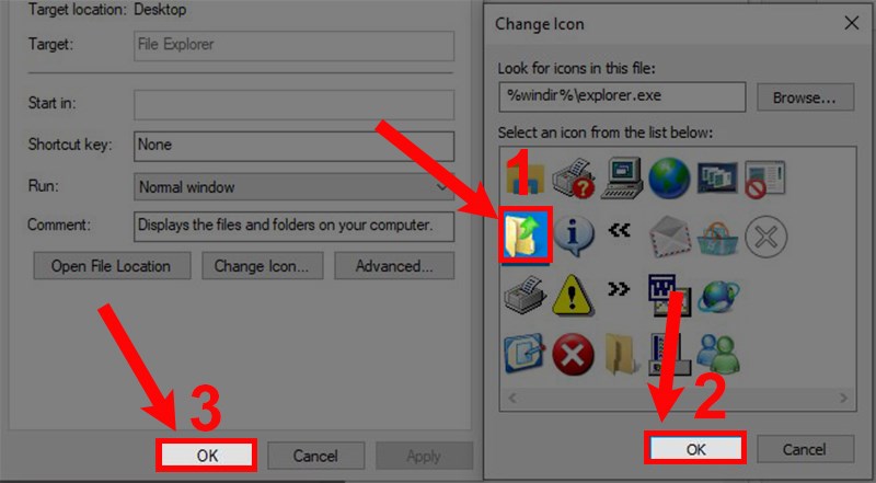 Cách thay đổi biểu tượng/icon trên Windows 10 đơn giản, chi tiết