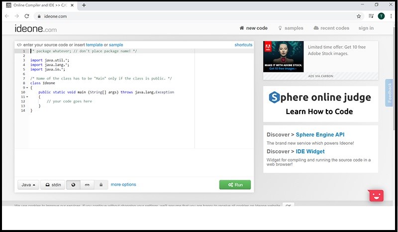 Code In One Review chi tiết 16 web viết code online tốt nhất và hiệu quả