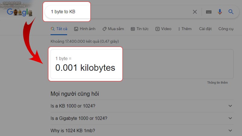 1 Byte bằng bao nhiêu bit, KB, MG, GB, TB? Cách đổi 1 byte (B)