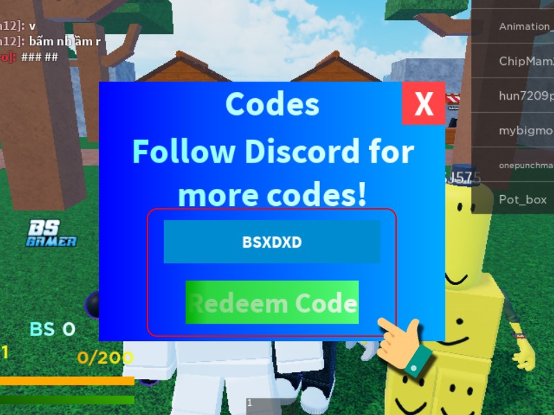 Cách nhận và nhập code