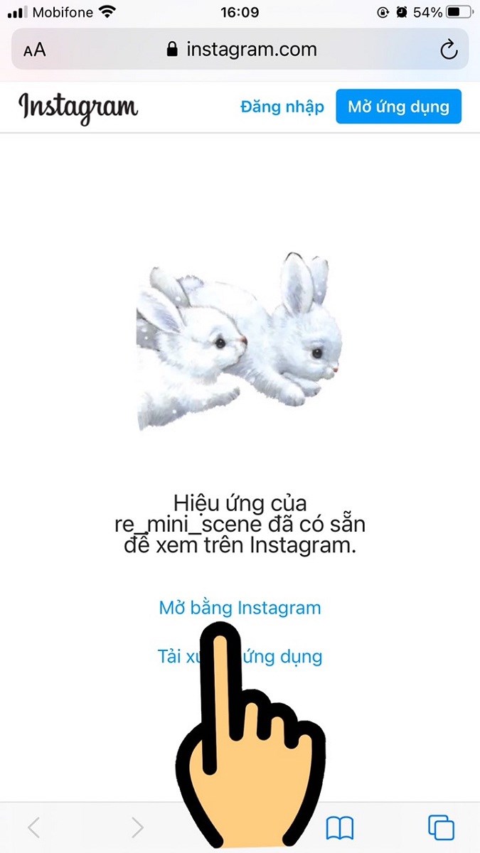 Cách quay video filter con thỏ trên Instagram