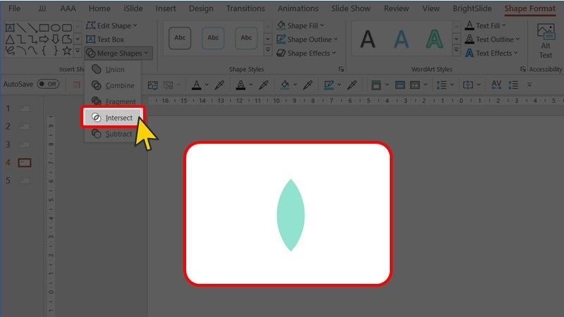 Cách dùng Merge Shape gộp, tách hình khối trong PowerPoint