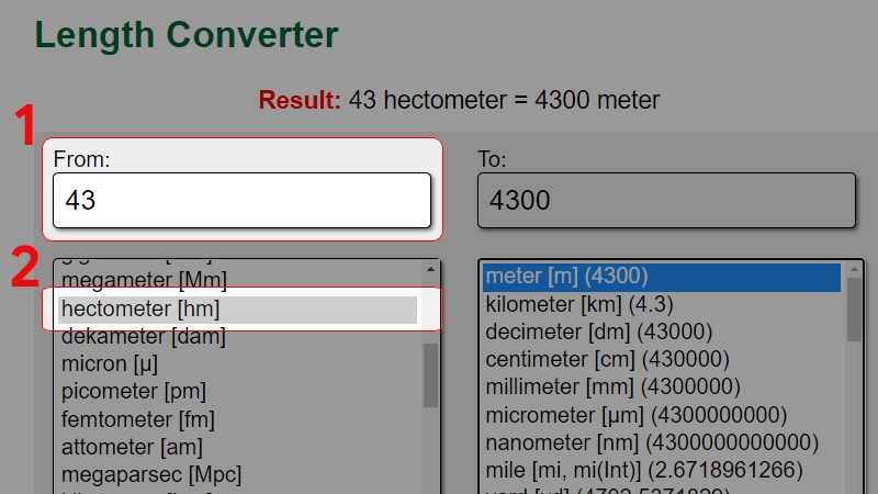 1 hm bằng bao nhiêu m, km, cm? Đổi đơn vị héc tô mét (1hm) | DINHNGHIA ...