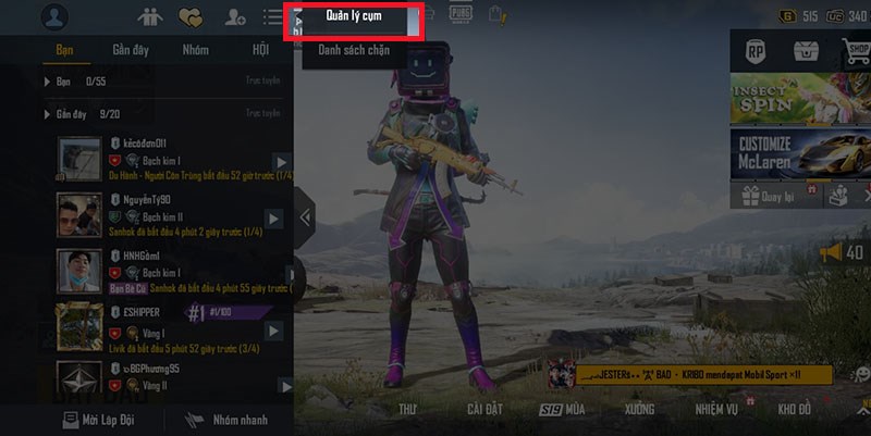 Cách hủy, xóa bạn bè trong PUBG Mobile đơn giản nhất