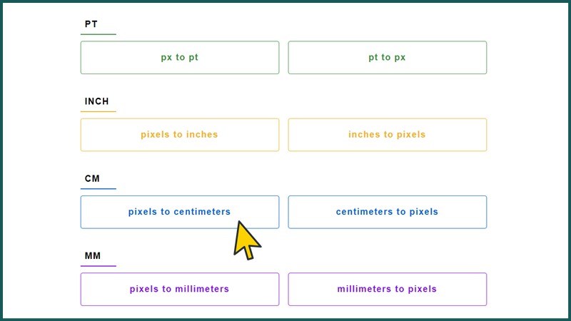 1 pixel bằng bao nhiêu mm, cm, inch? 1 pixel = cm | Px là gì?