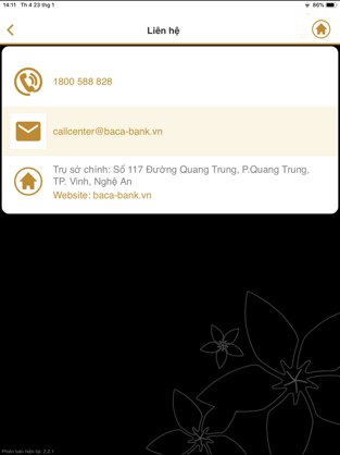 Screenshots BAC A BANK Mobile Banking: Ngân hàng điện tử