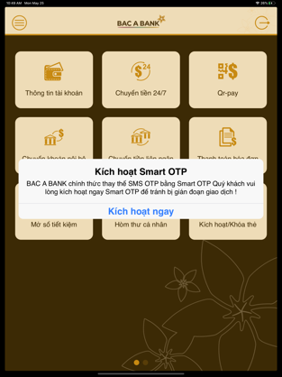 Screenshots BAC A BANK Mobile Banking: Ngân hàng điện tử