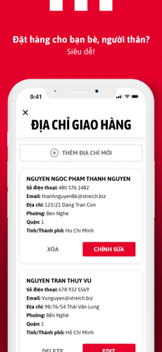 Screenshots KFC Vietnam - Đặt gà rán KFC tại nhà, nhiều ưu đãi khuyến mãi