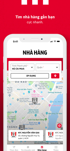 Screenshots KFC Vietnam - Đặt gà rán KFC tại nhà, nhiều ưu đãi khuyến mãi