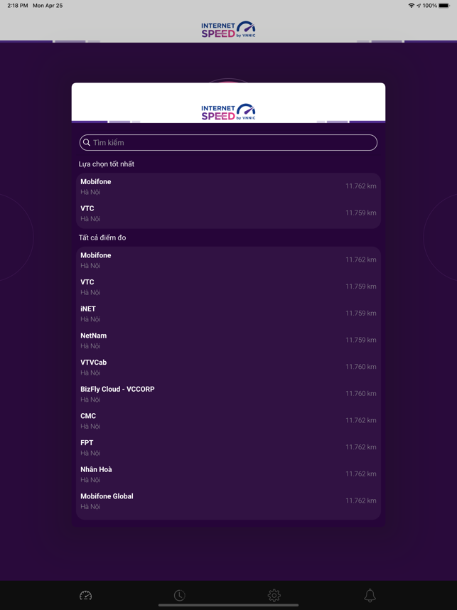Screenshots i-SPEED: Ứng dụng kiểm tra tốc độ mạng chính chủ Việt Nam