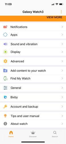 Screenshots Galaxy Watch: Ứng dụng kết nối đồng hồ Samsung với iPhone