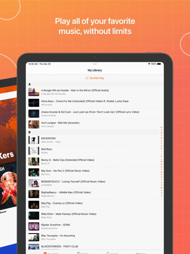Screenshots Musi - Ứng dụng nghe nhạc Youtube tắt màn hình trên iOS