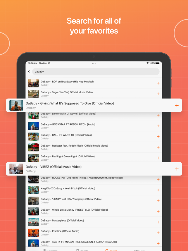 Screenshots Musi - Ứng dụng nghe nhạc Youtube tắt màn hình trên iOS