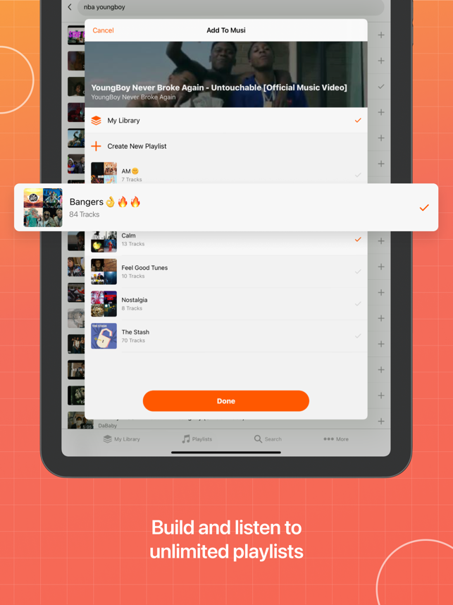 Screenshots Musi - Ứng dụng nghe nhạc Youtube tắt màn hình trên iOS