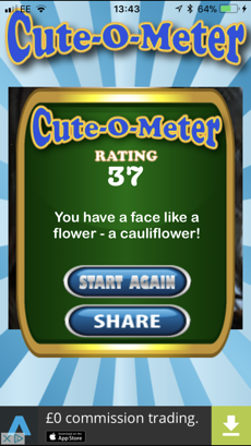 App Cute O Meter: Ứng dụng chấm điểm độ dễ thương khuôn mặt