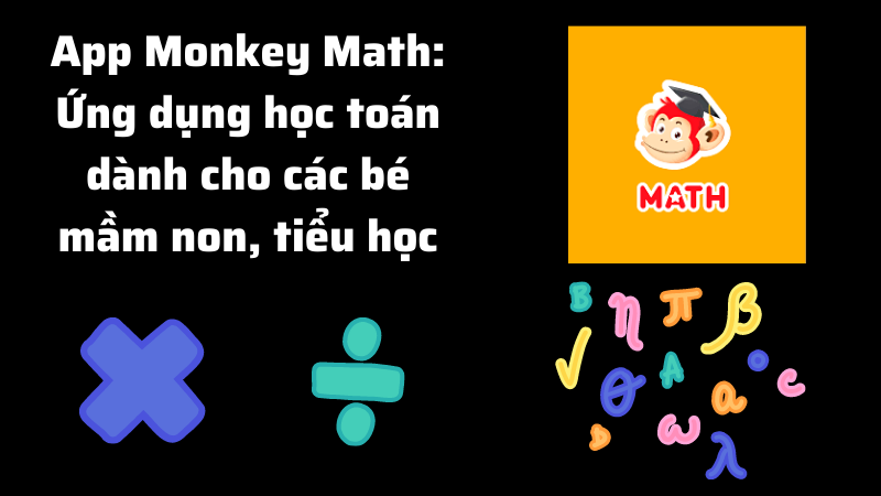 App Monkey Math: Ứng dụng học toán tiếng Anh dành cho trẻ