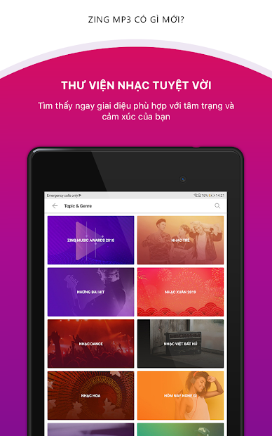 Screenshots Zing MP3 - Ứng dụng nghe nhạc trực tuyến