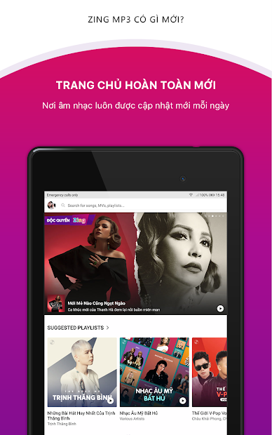 Screenshots Zing MP3 - Ứng dụng nghe nhạc trực tuyến