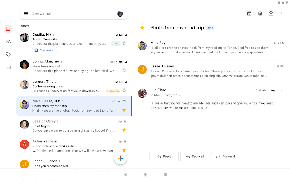 Screenshots Gmail của Google: Gửi email nhanh chóng