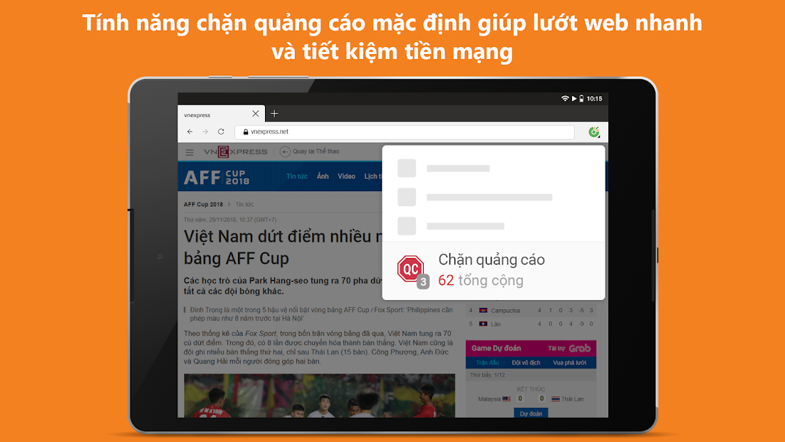 Screenshots Trình duyệt Cốc Cốc