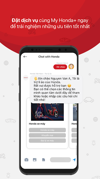 Screenshots Ứng dụng bảo trì xe My Honda+