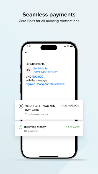 Screenshots Techcombank Mobile - Ứng dụng chuyển tiền của Techcombank