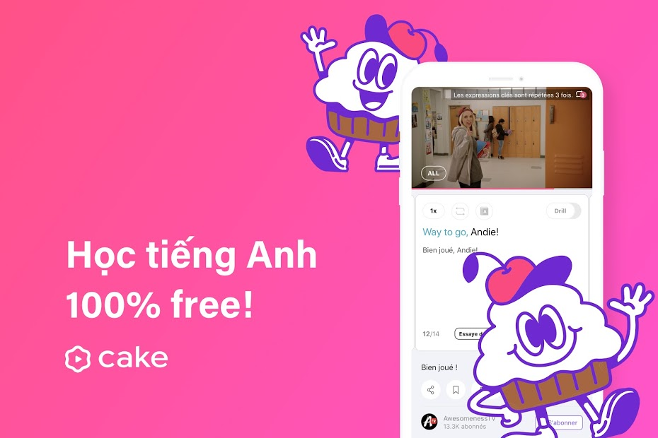 Cake - Learn English for Free APK cho Android - Tải về