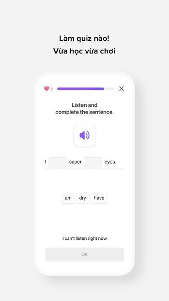 Screenshots Cake - Ứng dụng tiếng Anh giao tiếp miễn phí