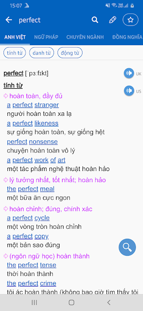Screenshots Tu Dien Anh Viet TFlat Offline - Ứng dụng từ điển Anh - Việt