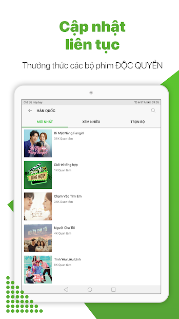 Screenshots Zing TV – Xem phim mới HD