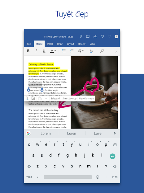 Screenshots Microsoft Word: Tạo, chỉnh sửa, chia sẻ tài liệu nhanh chóng