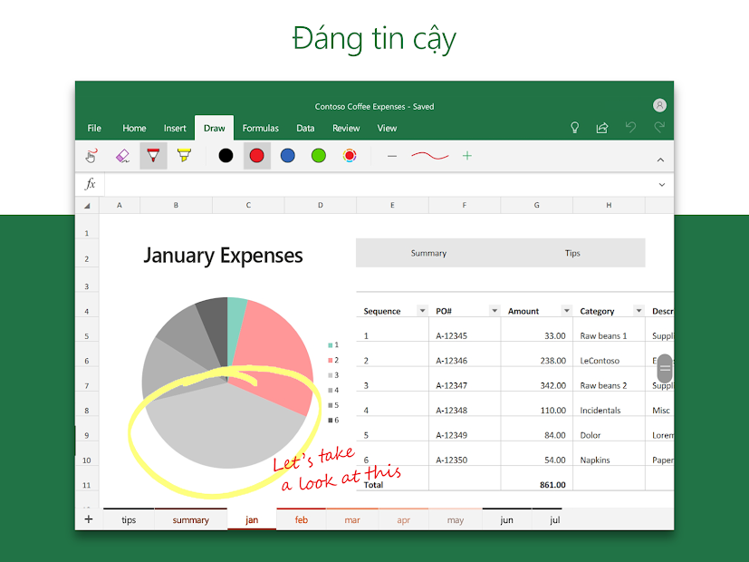 Screenshots Microsoft Excel: Tạo, chỉnh sửa trang tính excel