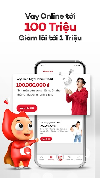 Screenshots Home Credit Vietnam: Vay tiền online, quản lý khoản vay