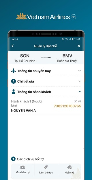 Screenshots Vietnam Airlines: Nơi mua vé máy bay, checkin online