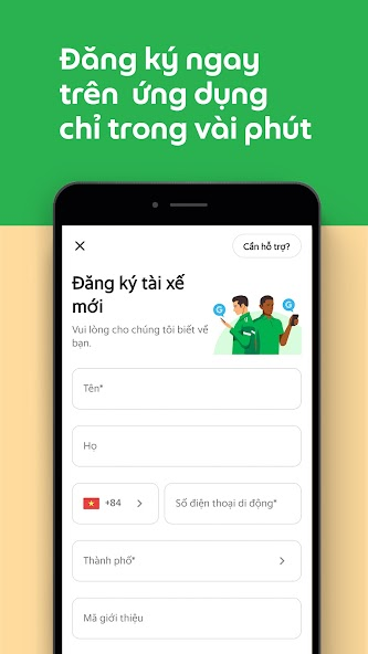 Screenshots Grab Driver - Đăng ký làm tài xế cho Grab