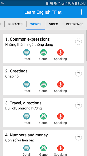 Screenshots Học Tiếng Anh Giao Tiếp TFlat: Ứng dụng học tiếng Anh giao tiếp miễn phí