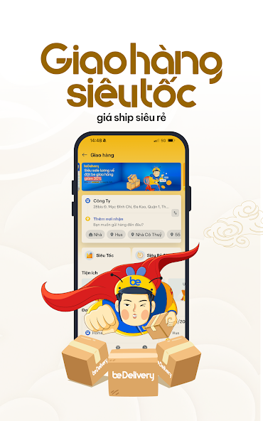 Screenshots be - Nền tảng đa dịch vụ: Gọi xe, giao đồ ăn, hàng