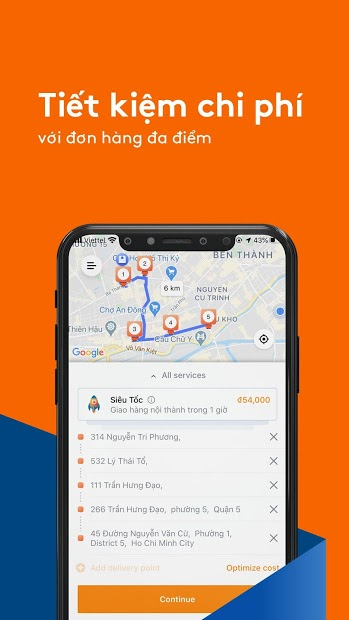 Screenshots AhaMove: Ứng dụng giao hàng tận nhà