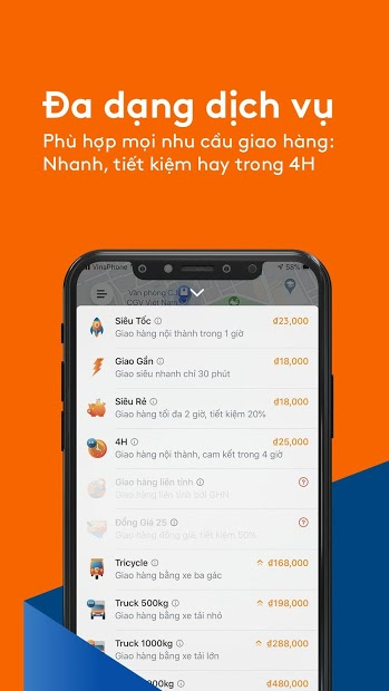Screenshots AhaMove: Ứng dụng giao hàng tận nhà