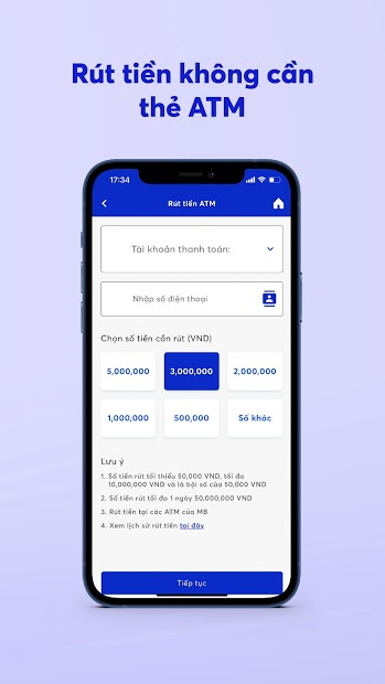 Screenshots Ứng dụng MB Bank: Chuyển khoản miễn phí, thanh toán hóa đơn