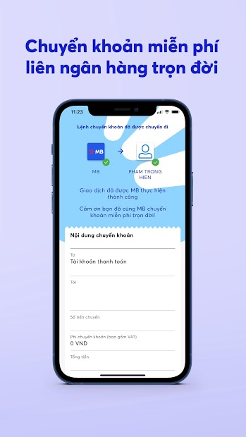 Screenshots Ứng dụng MB Bank: Chuyển khoản miễn phí, thanh toán hóa đơn