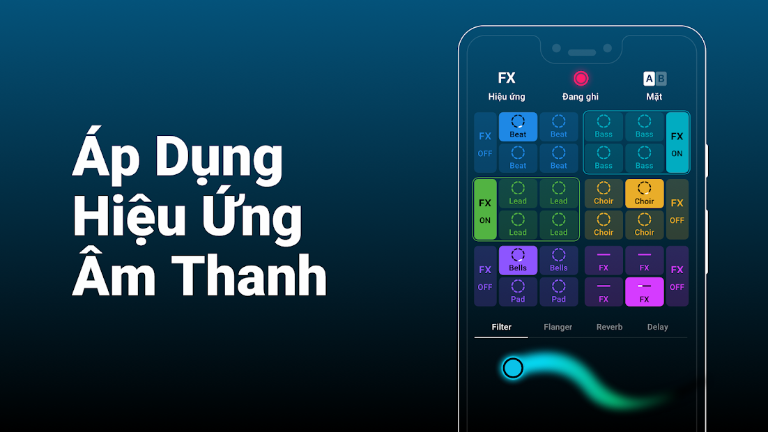 Screenshots Groovepad - Trình tạo nhạc và chơi trống trên thiết bị điện thoại thú vị