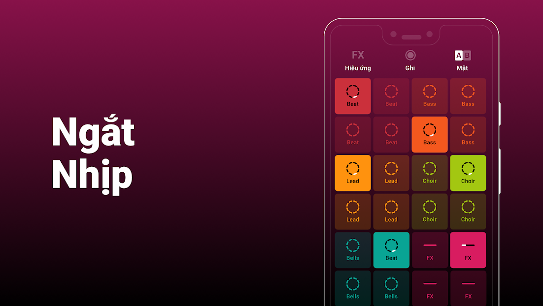Screenshots Groovepad - Trình tạo nhạc và chơi trống trên thiết bị điện thoại thú vị