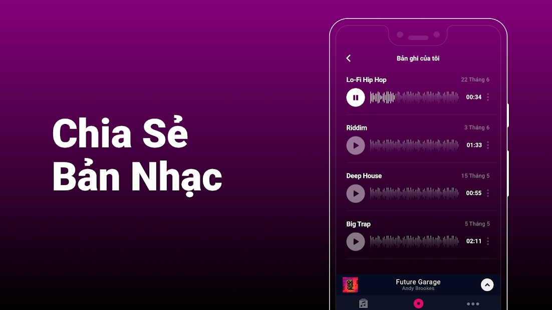 Screenshots Groovepad - Trình tạo nhạc và chơi trống trên thiết bị điện thoại thú vị