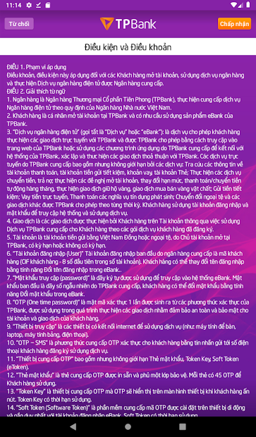 Screenshots TPBank eToken TPBank