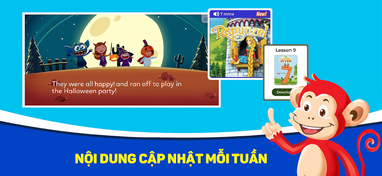 Screenshots Ứng dụng Monkey Stories: Học tiếng Anh dành cho trẻ em