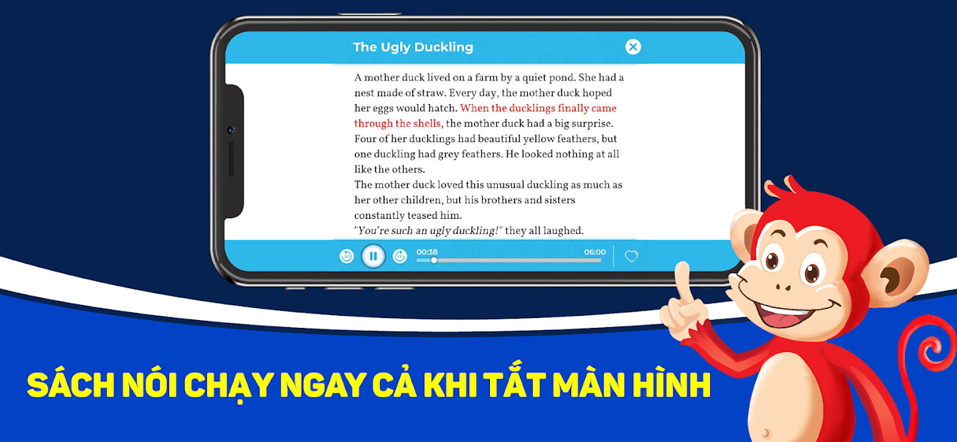 Chụp màn hình Ứng dụng Monkey Stories: Học tiếng Anh cho bé