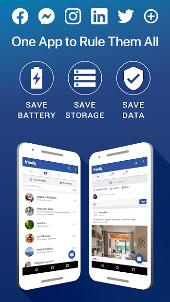 Screenshots Friendly for Facebook - Truy cập Facebook, Instagram, Twitter, youtube,... trên một ứng dụng