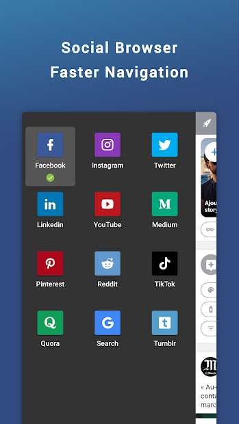 Screenshots Friendly for Facebook - Truy cập Facebook, Instagram, Twitter, youtube,... trên một ứng dụng